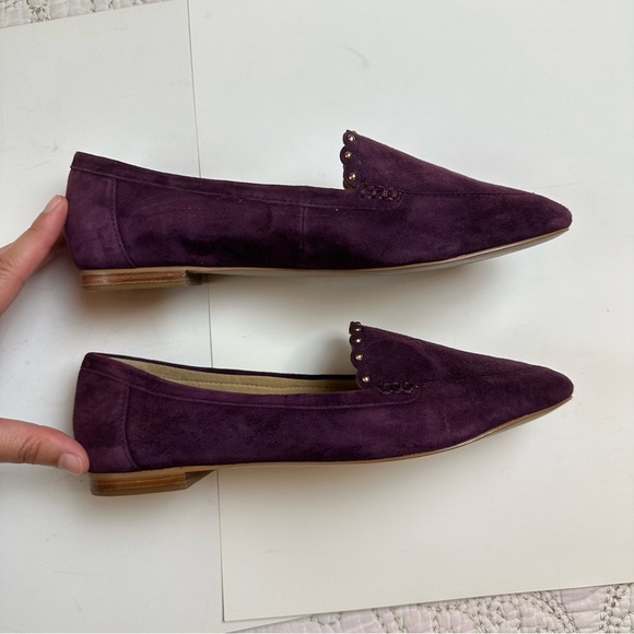 Talbots purple suede studded loafers - Picture 2 of 7